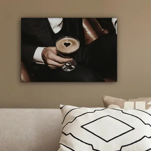 Hartje - Cocktail - Espresso Martini - Hand canvas 2cm klein -sfeer3