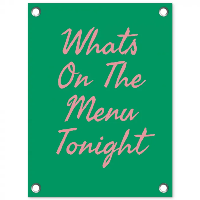 Menu - Quote - Roze tuinposter los doek klein -3d