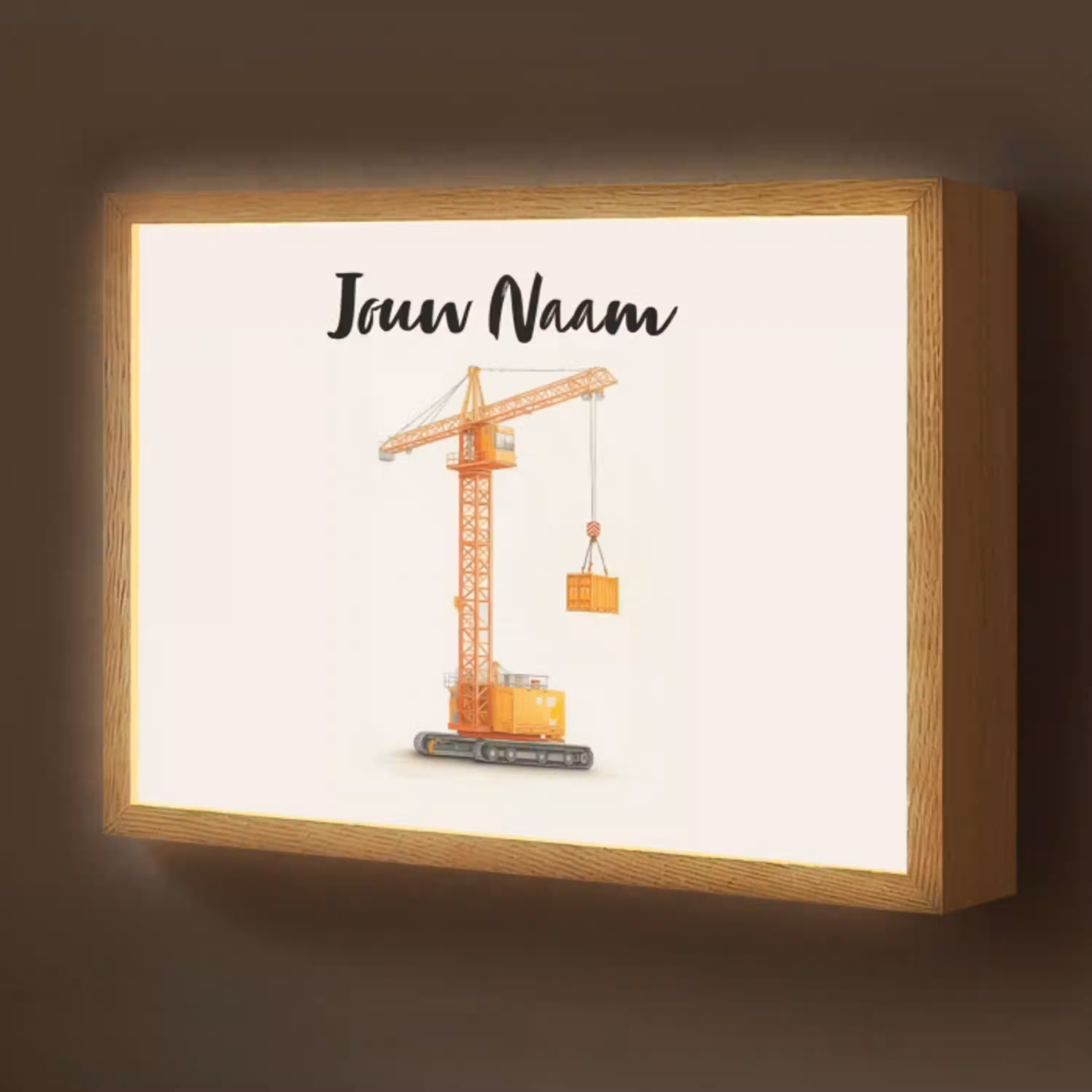Torenkraan - Getekend - Oranje Light Box met batterij (Wandlamp kind) middel -z3d_website