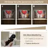 Meisje - Hart - Graffiti - Kunst - Kleuren - Rood Light Box met batterij (Wandlamp) middel -USP_dimbaarNL