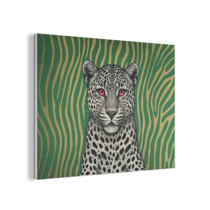 Panter - Zebrapatroon - Groen PET vilt klein -3d