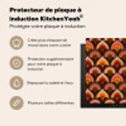 Patroon - Retro - Kleurrijk Inductie beschermer vinyl 3mm middel 274 -usfeer2_FR