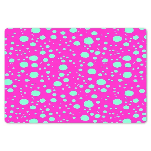 Stippen - Mint - Neon - Fuchsia Placemat vinyl groot 368 -zzsfeer1_Kitchenyeah-website