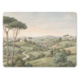 Landschap - Heuvels - Zandpad - Groen muismat rubber klein -3d