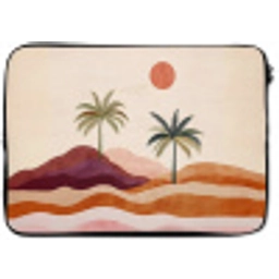 Palmbomen - Abstract - Zon - Heuvels laptophoes neopreen klein -zkaufland3dotto