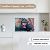 Aap - Tong - Abstract - Zwart keuken achterwand spatscherm klein -sfeer4_FR