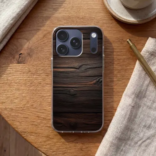 Hout - Grillige nerven Telefoonhoesje iPhone 17 Pro klein -sfeer1