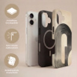 Boog -  Strepen - Minimalistisch - Zwart Toughcase MagSafe Apple iPhone 17 klein -USP_Lagen_DE