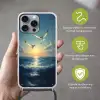 Meeuwen - Zee - Wolken -Blauw Hoesje iPhone 16 Pro Max met koord klein -sfeer2_NL