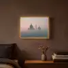 Moskee - Minaretten - mist - Islamitisch Light Box met batterij (Wandlamp) middel -sfeer4