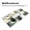 Minimalistisch - Cirkels - Penseelstreken - Beige Muismat XXL klein -sfeer4