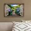 Doorkijk - Hortensia - Pad - Natuur canvas 2cm klein -sfeer3