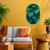 Monstera - Bladeren - Planten - Jungle - Natuur Wandcirkel Ovaal Forex klein -sfeer4