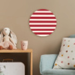 Strepen - Patroon - Rood Wandcirkel kunststof plaat 5mm dik klein 188 -tsfeer1_kind