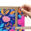 Bloemen - Blauw - Roze Light Box met batterij (Wandlamp) middel -USP_websiteprintNL
