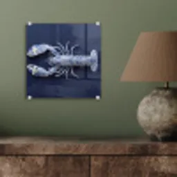 Kreeft - Porselein - Delfts - Blauw plexiglas 5mm klein -sfeer3