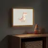 Dino  - Bloemen - Blauw - Stippen Light Box met batterij (Wandlamp kind) middel -sfeer5_kind