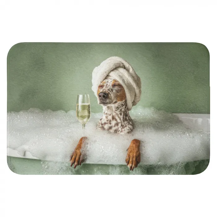 Hond - Bad - Champagne - Handdoek WCmat klein -3d