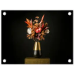 Exotisch - Boeket - Vaas - Goud tuinposter los doek klein -3d
