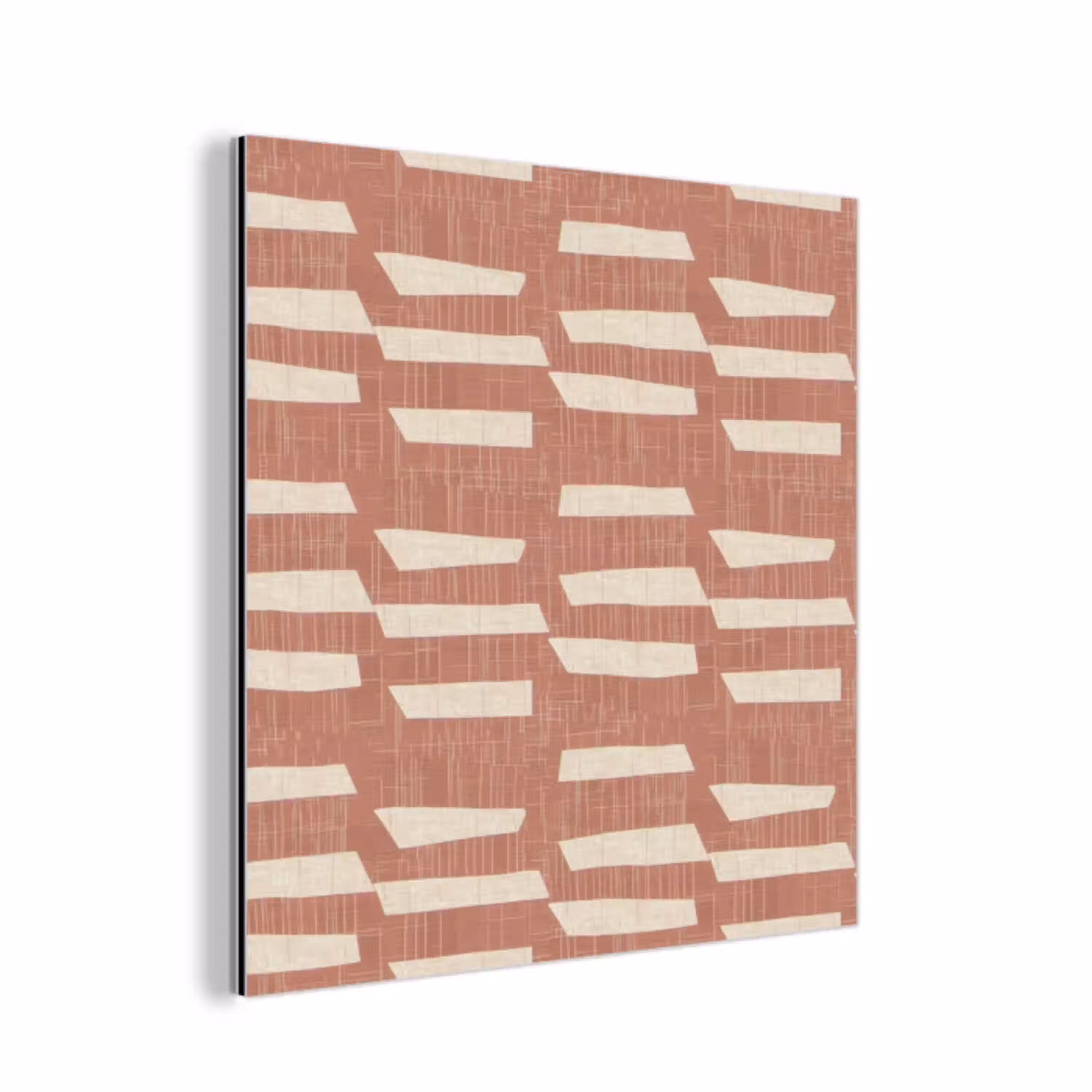 Terracotta - Abstract - Textuur - Patroon aluminium wit klein 46 -3d