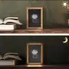 Friet - Witte krijttekening - Zwart Light Box met kabel (Tafellamp) klein -sfeer3