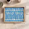 Ruitpatroon - Blauw - Crème Dienblad Rechthoek middel 911 -USP_Formaat