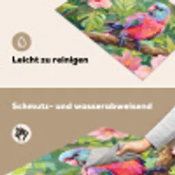 Papagaai - Hibiscusbloemen - Kleurrijk Inductie beschemer met haakjes klein -ky-schoon-de