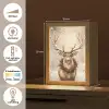 Kerst - Rendier - Winter - Krans Light Box met kabel (Tafellamp) klein -USP_NL