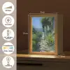 Kat - Vrouw - Bloemen - Huis Light Box met kabel (Tafellamp) klein -USP_NL