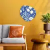 Bloemen - Delfts Blauw - Patroon - Tulp Wandcirkel Organisch Forex 3mm klein -sfeer4