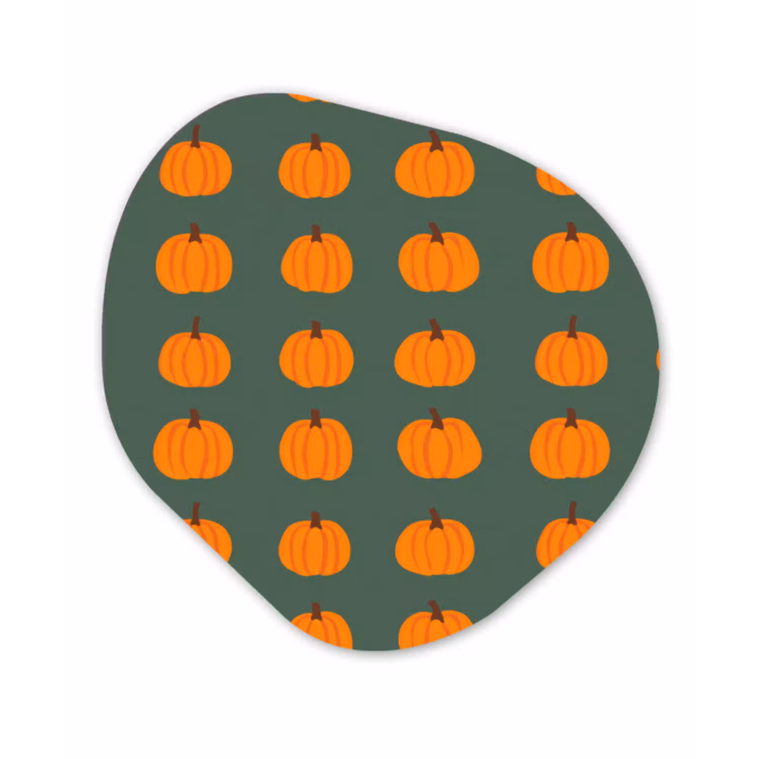 Pompoen - Patroon - Oranje Wandcirkel Organisch Forex 3mm klein 629 -3d