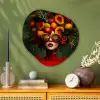 Vrouw - Vruchten - Papaja - Ananas Wandcirkel Organisch Plexiglas middel -sfeer2
