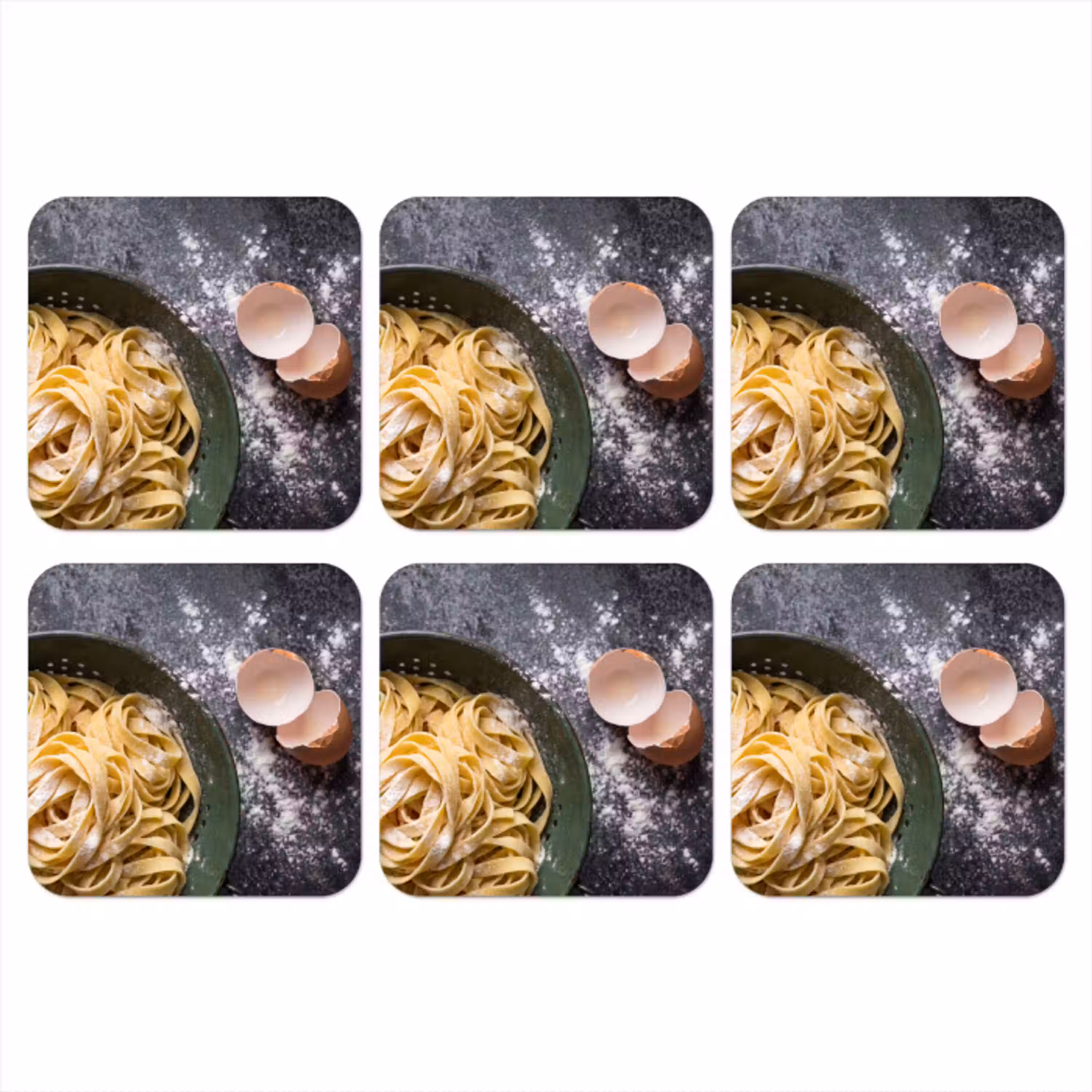 Pasta - Keuken - Eten onderzetter kurk middel -3d