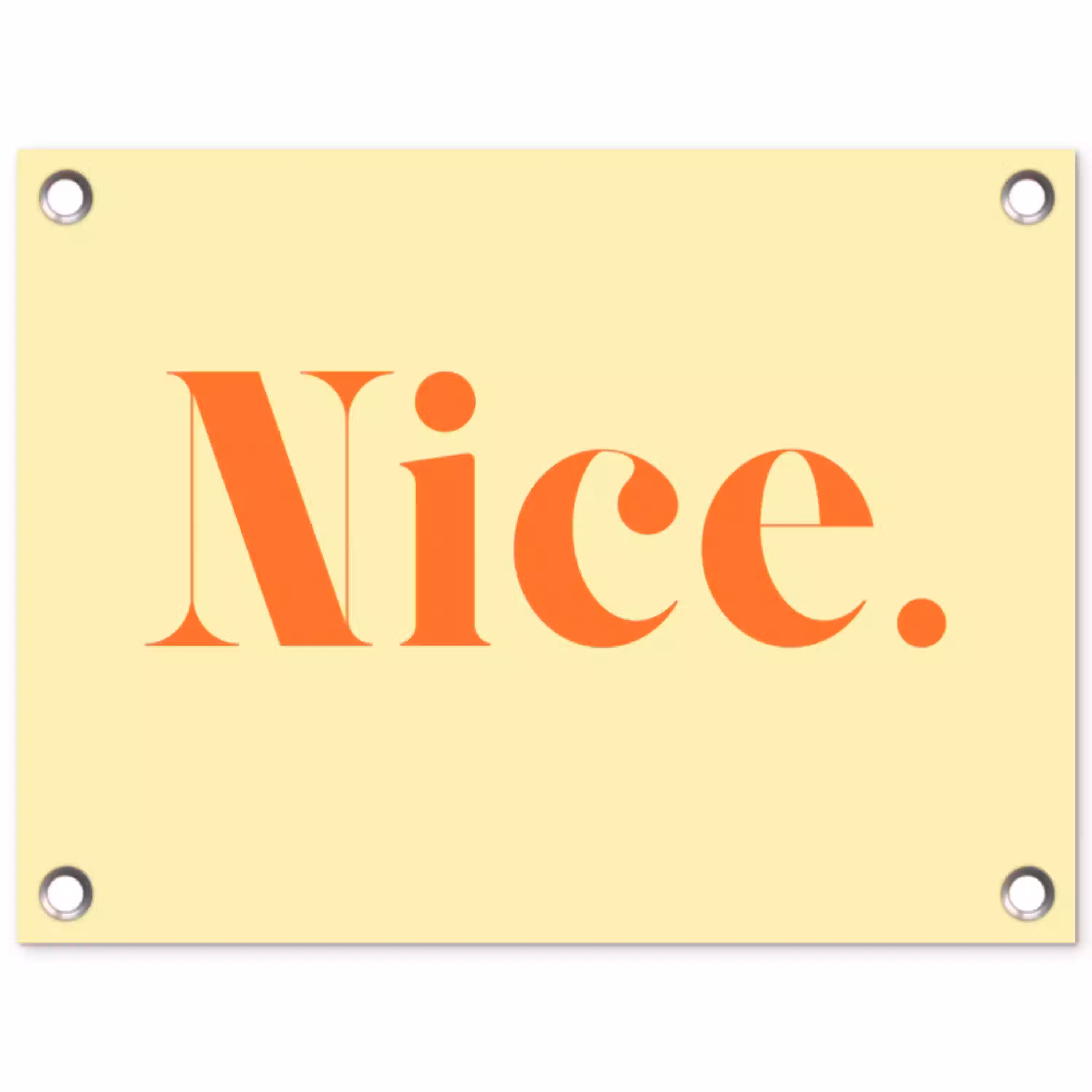 Nice - Oranje - Geel - Minimalistisch tuinposter los doek klein -3d