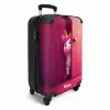 Eenhoorn met roze manen achter roze deur NBS - Handbagage koffer - Kinderen Unisex middel -productfoto_3d