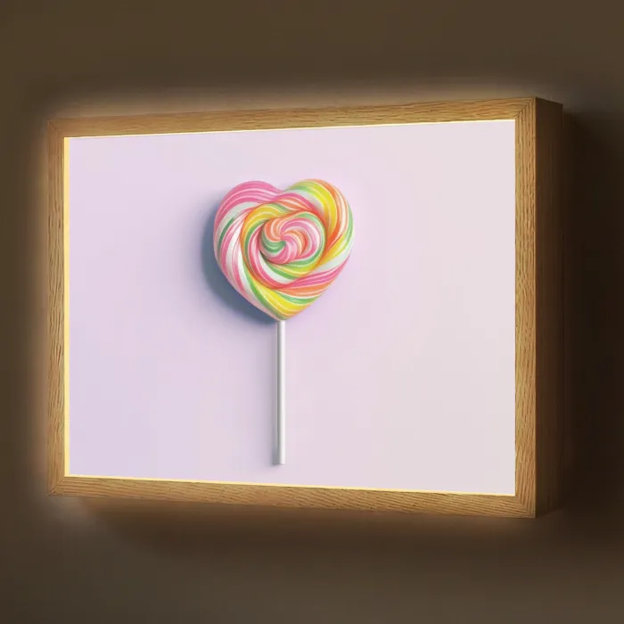 Hart - Lolly - Snoep Light Box met batterij (Wandlamp) middel -z3d_website