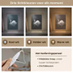 Zwaan - Water - Natuur - Realistisch - Wit Light Box met kabel (Kinderlampje) klein -USP_lichtkleurNL