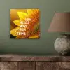Zonnebloem - Close up - Geel - Quote aluminium wit klein -sfeer2