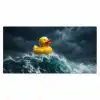 Storm - Badeend - Golven Muismat XXL klein -3d_leeg