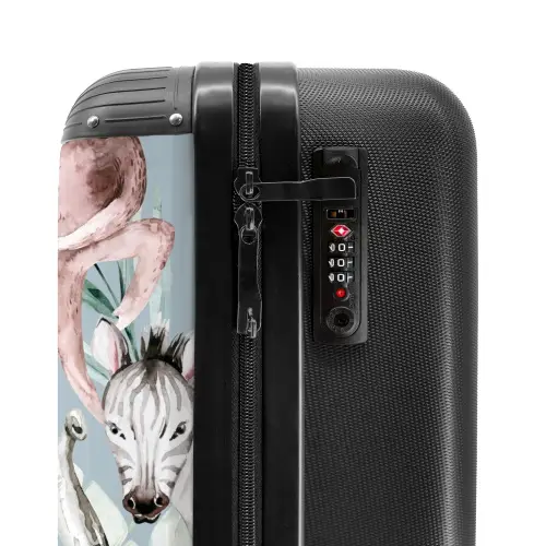 Jungle in Lichte Kleuren Koffer - NBS - Handbagage middel -slot