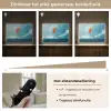Kitesurfer - Oranje - Zee - Lucht Light Box met batterij (Wandlamp) middel -USP_dimbaarNL