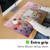 Schilderij - Bloemen - Abstract - Kleurrijk Muismat XXL klein -sfeer3