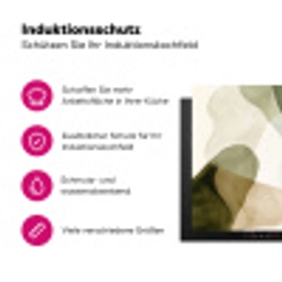 Japandi - Abstract - Groen Inductie beschermer vinyl 3mm klein -zzzzzzz-lf-ups