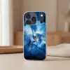 Blauw - Orchidee - Elegeant Telefoonhoesje iPhone 17 Pro klein -sfeer2
