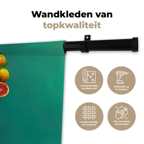 Vrouw - Hoodtooi - Tropisch - Fruit - Druiven Wandkleed katoen klein -sfeer2