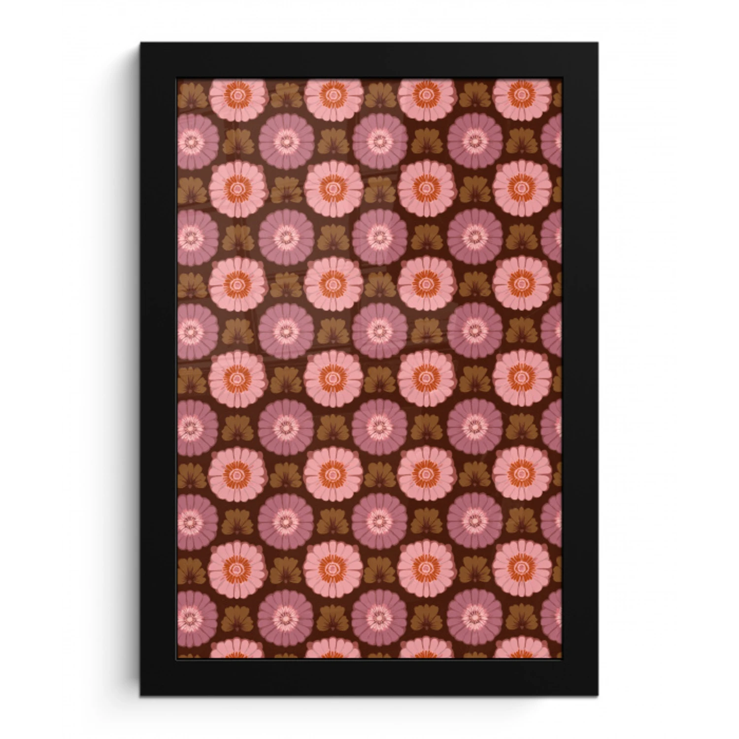 Retro - Madelief - Roze fotolijst zwart zonder passe partout klein 224 -3d