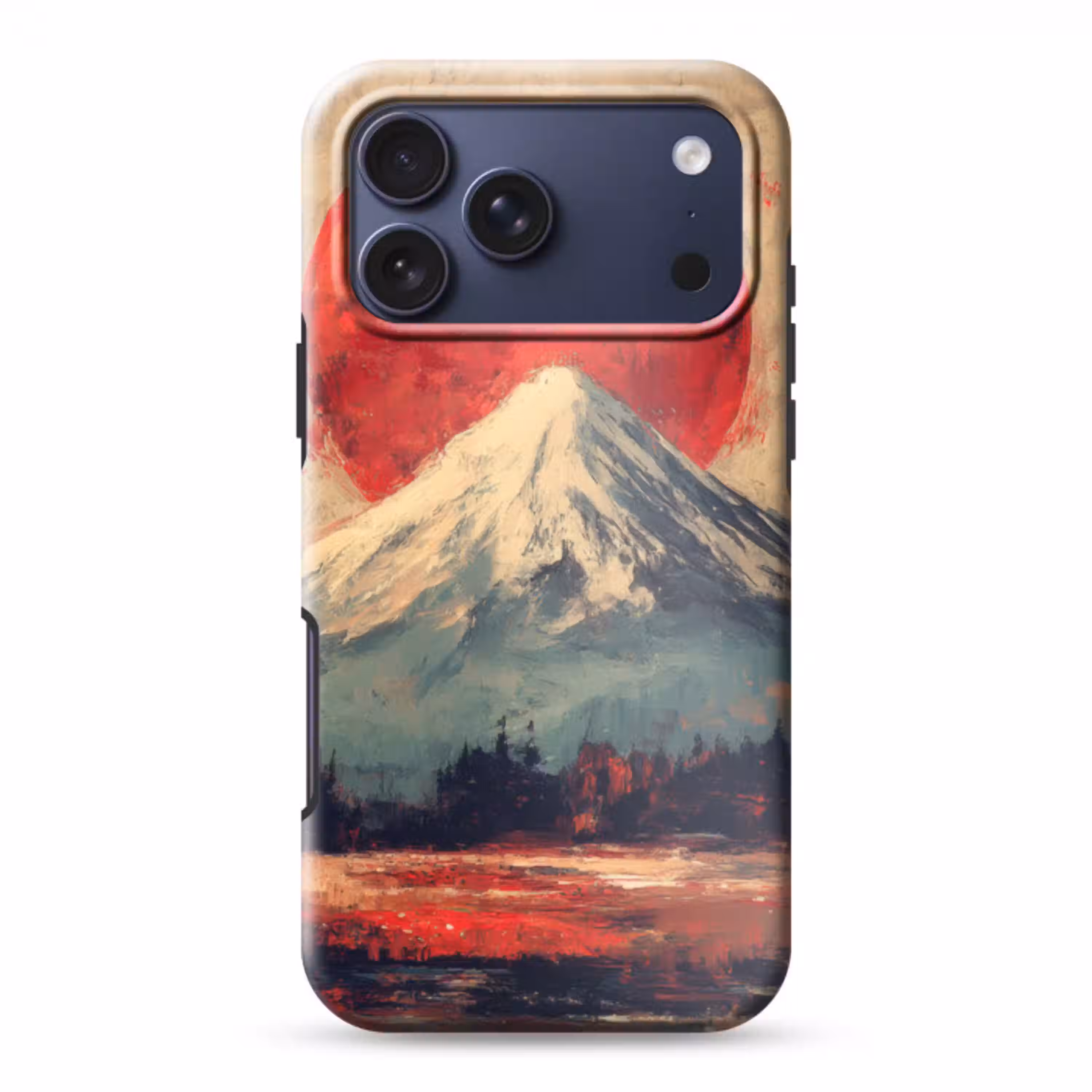 Bergtop - Sneeuw - Zon Toughcase MagSafe Apple iPhone 17 Pro Max klein -3d