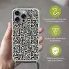 Grafisch - Lijnen - Zwart - Wit Hoesje iPhone 16 Pro Max met koord klein 804 -sfeer2_NL