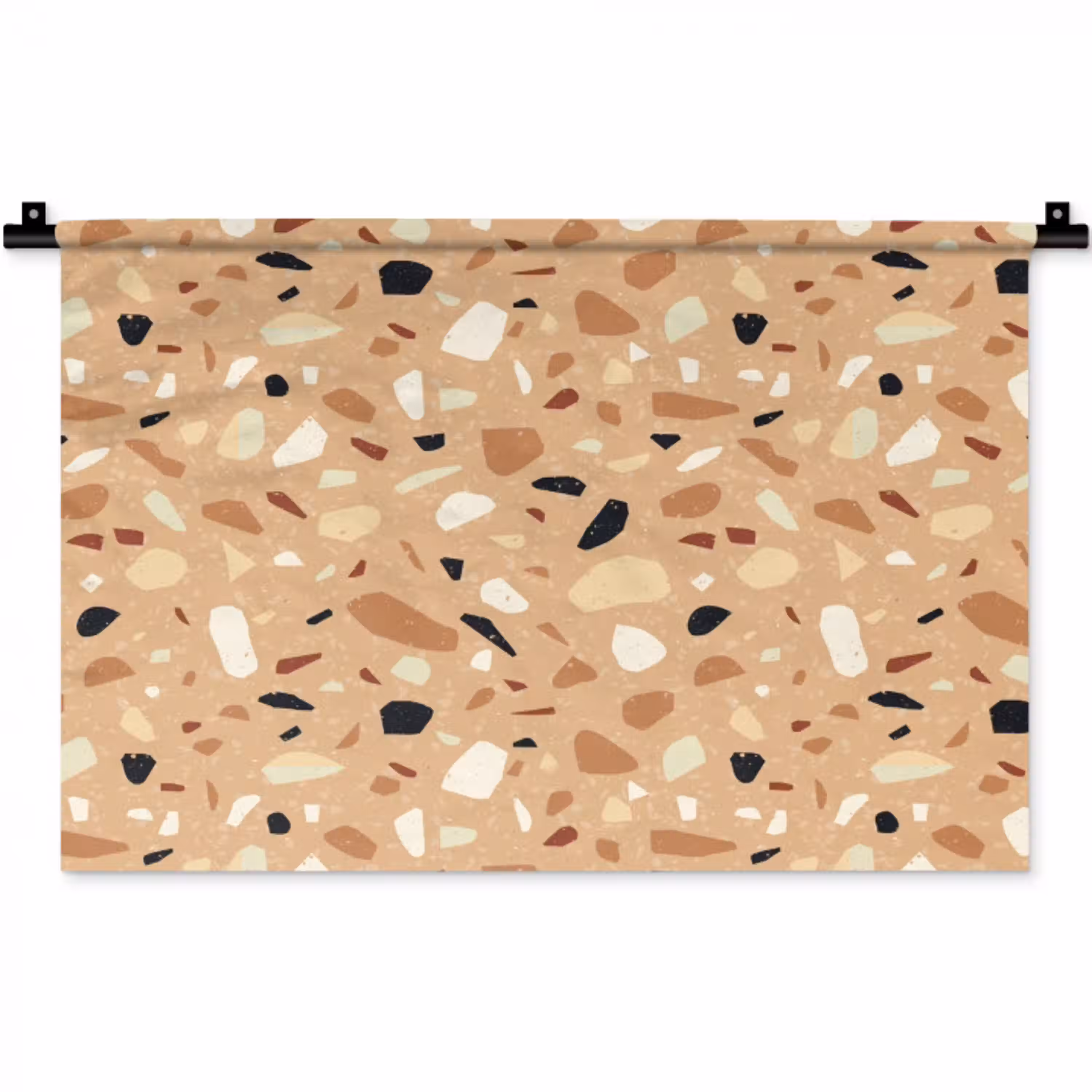 Terrazzo - Patroon - Kleurrijk - Oranje Wandkleed katoen klein 269 -zz3d