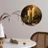 Kaarslicht - Kerst - Veelkleurig Wandcirkel behangsticker klein -sfeer3